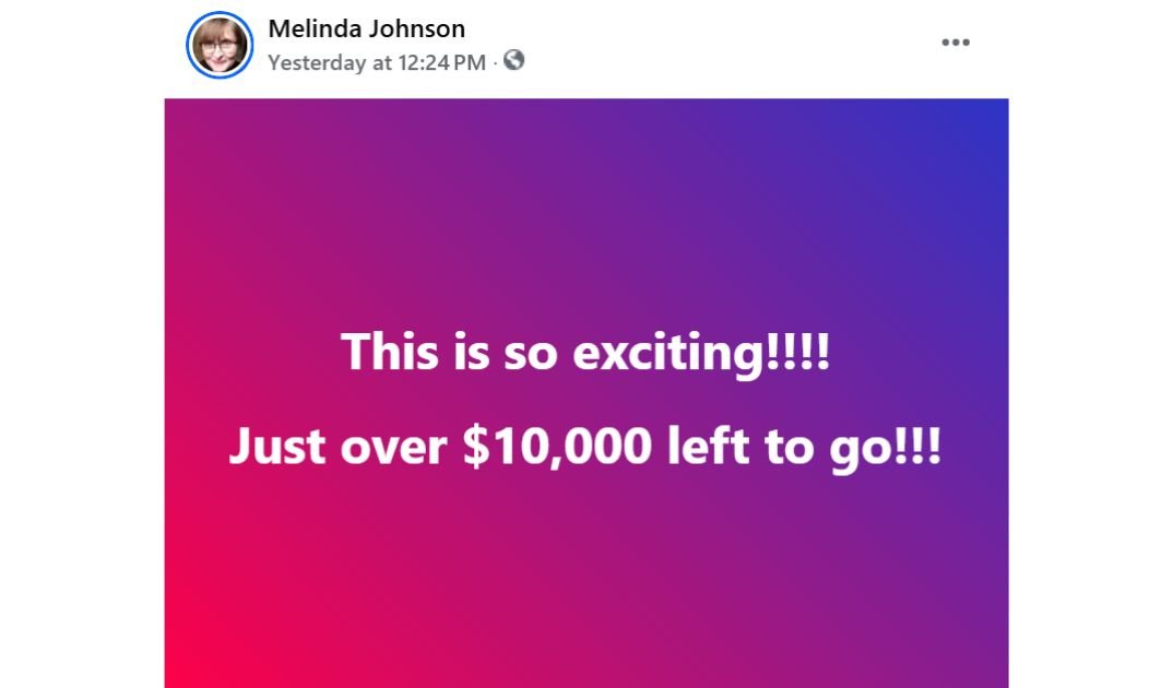 10k left to goal