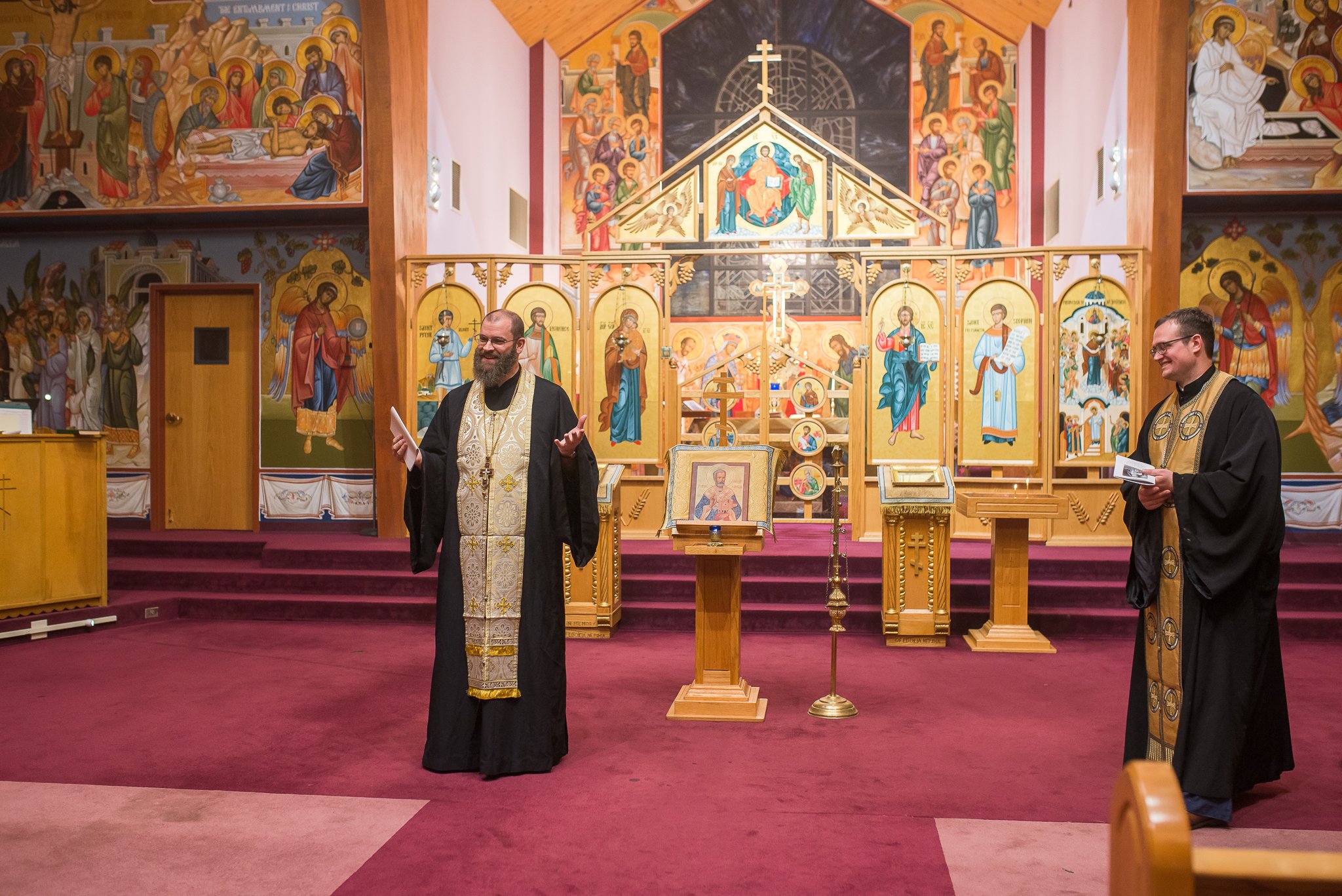 Fr. Andrew and Fr. Jacob after serving Akathist to St. Raphael